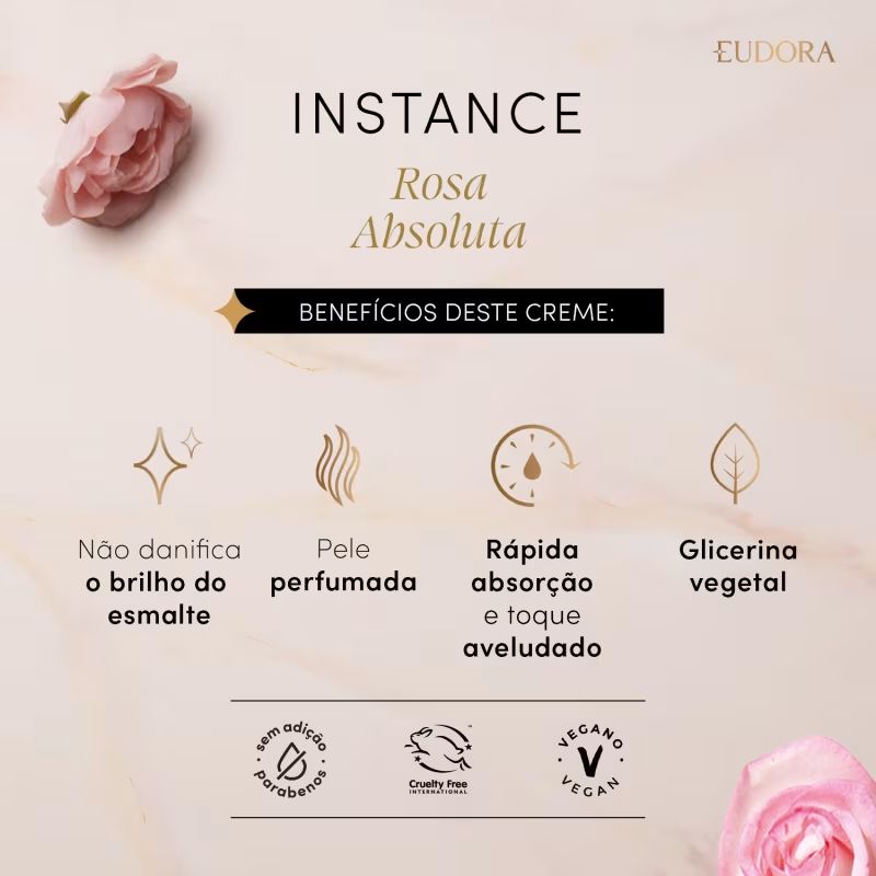 INSTANCE CREME HIDRATANTE PARA  MAOS ROSA ABSOLUTA 30G